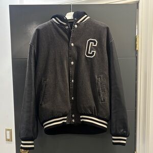 Celine Black and Gray Varsity Jacket